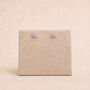 3mm Sterling Silver Pink Opal Stud Earrings, thumbnail 3 of 7
