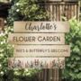 Customised Wooden Floral Garden Sign, thumbnail 2 of 3