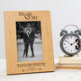 Personalised Mr And Mrs Wedding Photo Frame, thumbnail 4 of 7