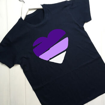 Personalised Women's Sunset Heart T Shirt, 3 of 7