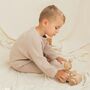 Children's Taupe Knitted Two Piece Lounge Set, thumbnail 1 of 6