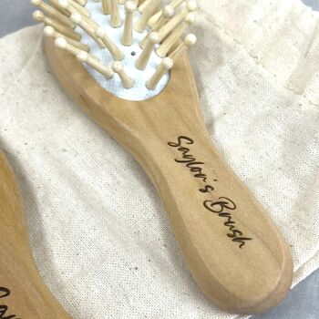 Personalised Wooden Brush And Mirror Set For Kids, 5 of 7