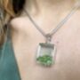 August Peridot Birthstone Personalised Necklace, thumbnail 7 of 12