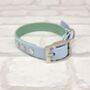 Waterproof Dog Collar And Lead Set Sage/Pastel Blue, thumbnail 2 of 3