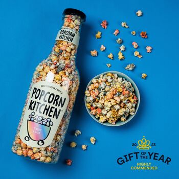 Giant 'Money Box' Gourmet Popcorn Bottle, Sweet And Salt, Rainbow, 2 of 5