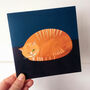 Ginger Moggy Cat Greetings Card, thumbnail 2 of 5