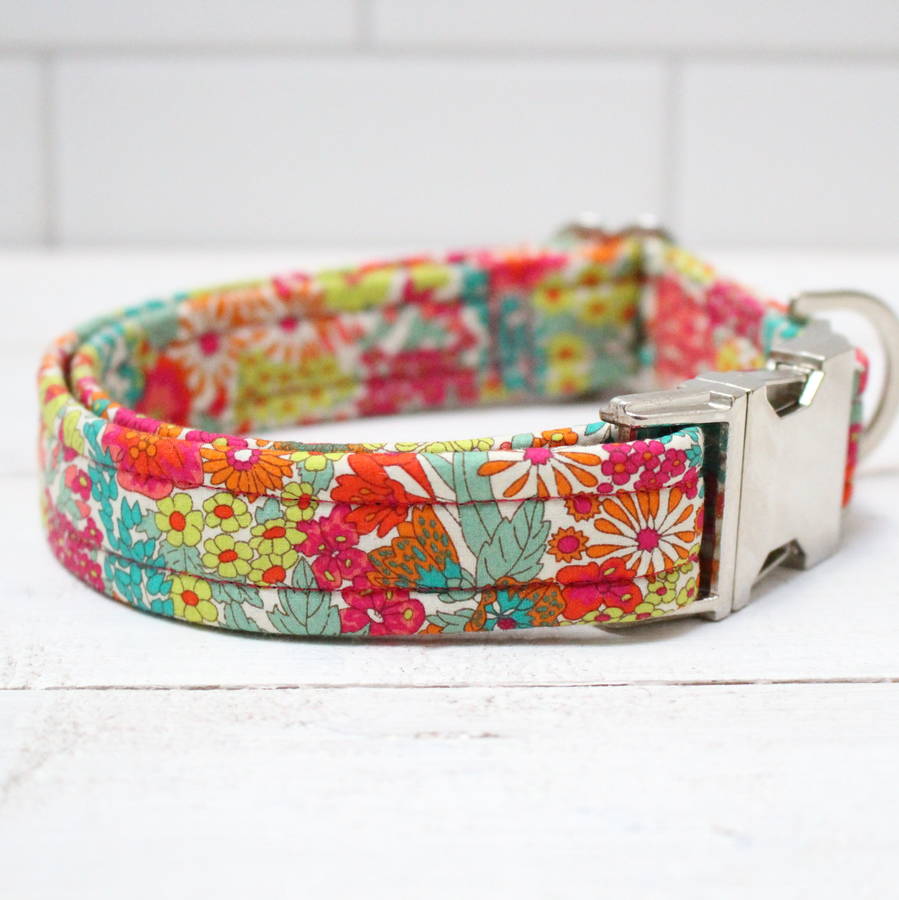 delilah liberty fabric dog collar by the spotted dog company ...