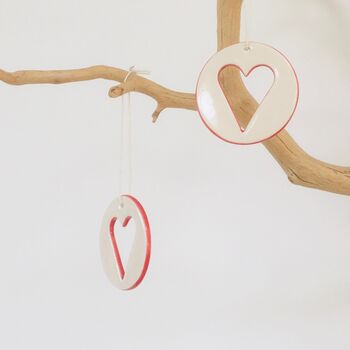 Ceramic Chick / Robin / Heart Hanging Decoration, 12 of 12