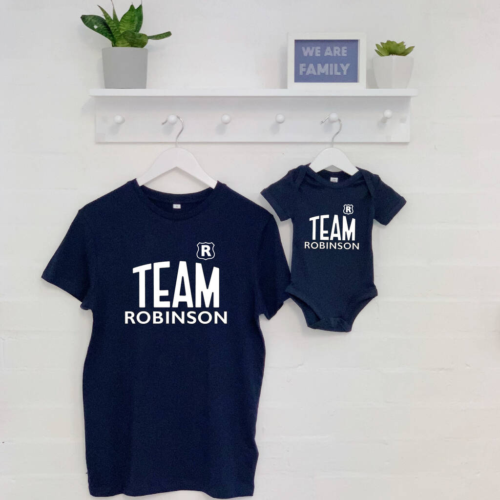 Team Surname Personalised Parent And Child Set, 1 of 6