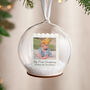 Personalised First Christmas Lego® Photo Memory Bauble, thumbnail 1 of 2