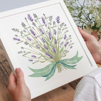 Personalised Lavender Grandparents Framed Print, 5 of 7