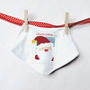 Personalised Santa 'My 1st Christmas' Baby Vest, thumbnail 4 of 5