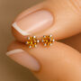 Sterling Silver Citrine Micro Stud Earrings, thumbnail 1 of 5