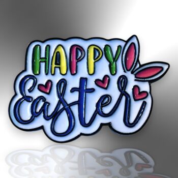 Happy Easter Bunny Ears Enamel Pin, 3 of 8