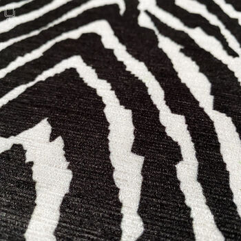 Soft Cushion Cover With Black Zebra Pattern, 6 of 7