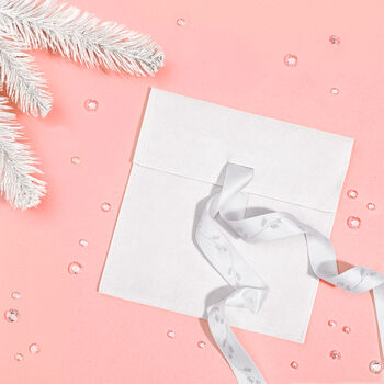 Sparkly Pink Christmas Snowflake Bracelet In White Pouch, 5 of 6