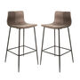 Grayson Moleskin Mussel Brown/Grey Two Kitchen Stools, thumbnail 1 of 6