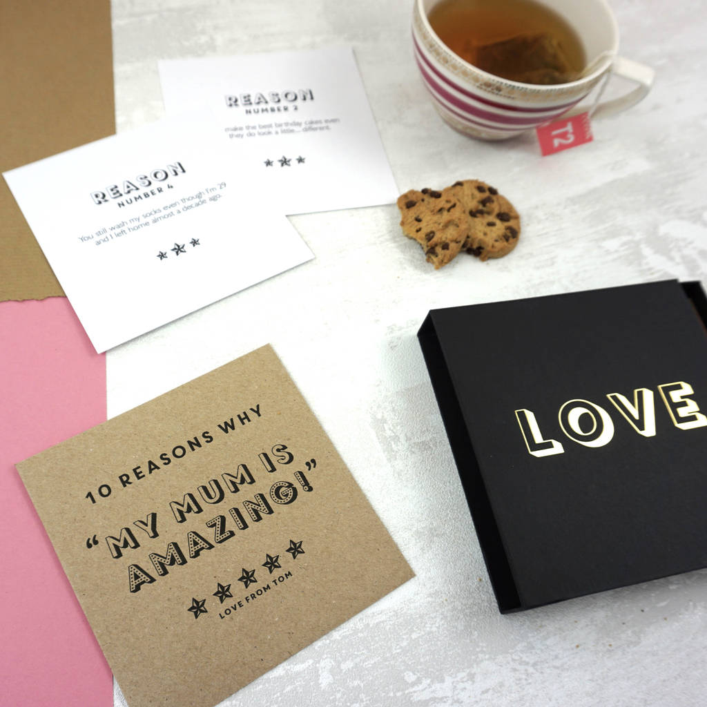 Personalised Reasons Why My Mum / Dad Is Amazing Cards By The Stationer