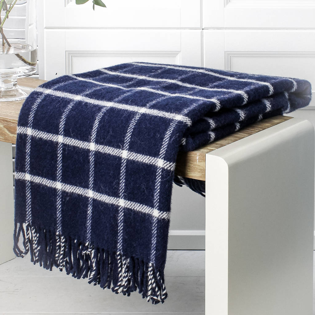 Solid Navy Blue Blanket Bedding Throw Fleece Full Queen ...