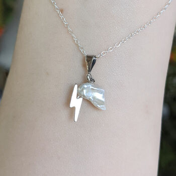 Storm Cloud And Lightning Necklace, 2 of 4