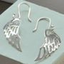 Sterling Silver Angel Wing Earrings, thumbnail 2 of 3
