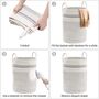 58 L White Cotton Rope Woven Storage Basket, thumbnail 8 of 9