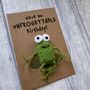 Frog Unforgettable Crochet Birthday Card Handmade, thumbnail 6 of 12