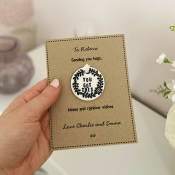 You Got This Porcelain Token With Personalised Card, 2 of 6