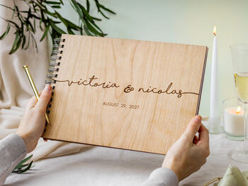 Wedding Guest Book Alternative Engraved, 12 of 12