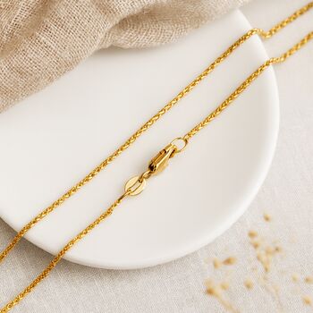 9ct Yellow Gold Light Spiga Chain – 16in To 20in, 4 of 8
