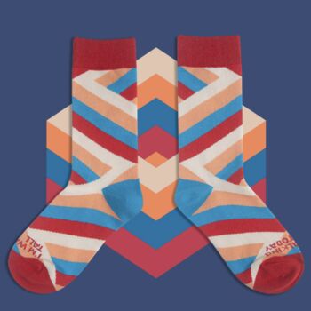 Colourful Stripe Mid Calf Length Odd Socks, 2 of 3