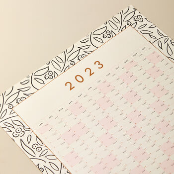 2023 Wall Planner, Calendar Botanical Line Drawn Design, 2 of 10