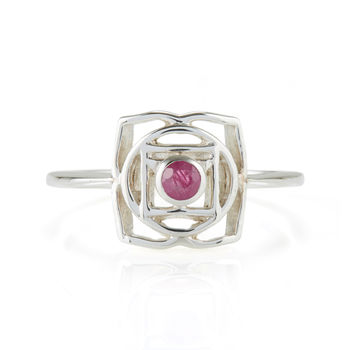 Root Chakra Ruby Ring Silver Or Gold Plated, 4 of 10