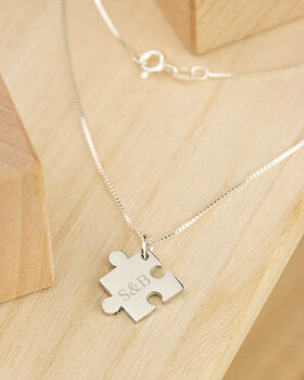 Personalised Puzzle Piece Pendant Necklace, 2 of 7