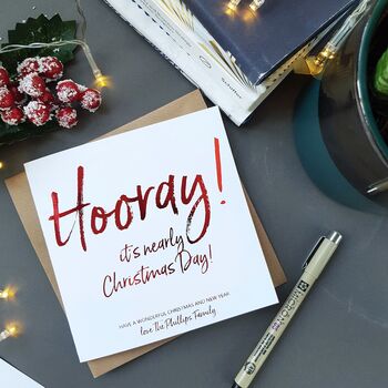 Personalised Family Christmas Cards | Pack Of Six, 4 of 4
