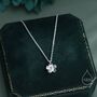Sterling Silver Forget Me Not Flower Blossom Pendant Necklace, thumbnail 1 of 12