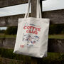 Coffee Club Tote Bag, Cotton Shoulder Bag, thumbnail 1 of 12
