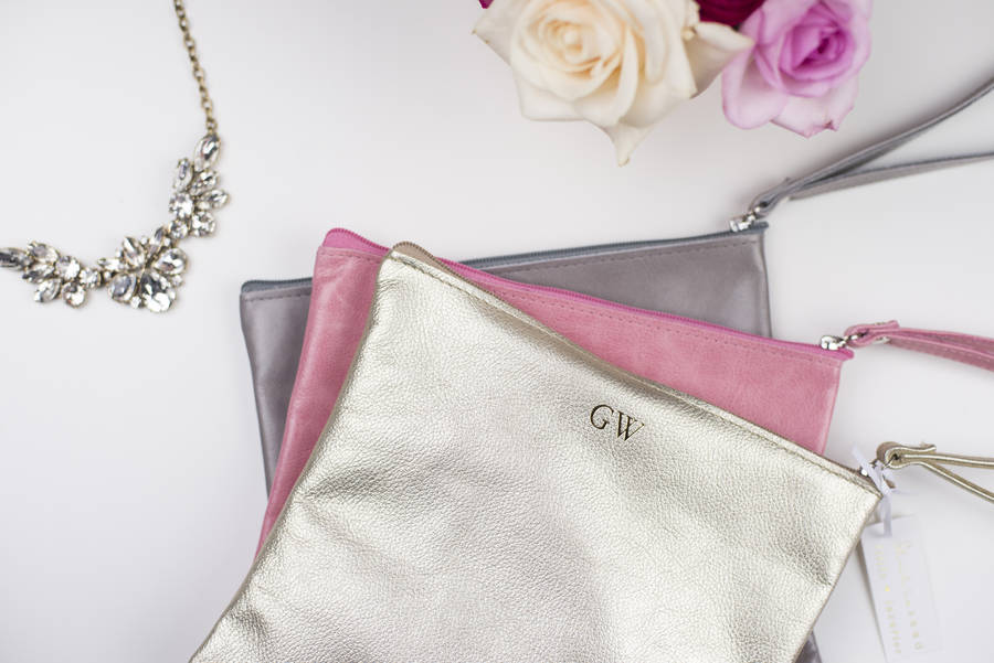 Luxury Personalised Leather Pouch By Magic + Monroe