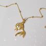 Gold Plated Sterling Silver Fish Necklace, thumbnail 3 of 7