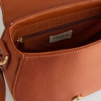 Sleepy Fawn Embroidered Satin Saddle Bag, 6 of 8