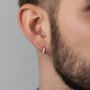 Gold Diamond Huggie Hoop Earrings For Men, thumbnail 5 of 10