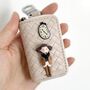 Leather Coin Purse Key Ring, thumbnail 1 of 5