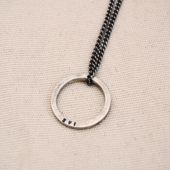 Men's Personalised Circle Pendant Necklace, 10 of 12