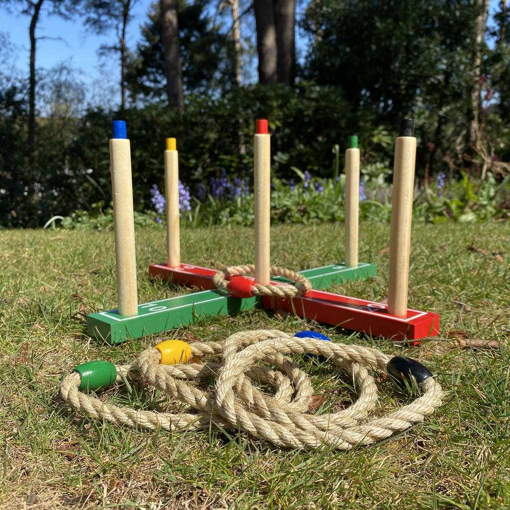 Traditional Wooden Quoits Garden Game, 1 of 4