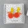 Fruity Orange Shaped Acrylic Dangly Earrings, thumbnail 2 of 5