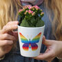 Rainbow Butterfly Personalised Teacher Plant Pot, thumbnail 1 of 4