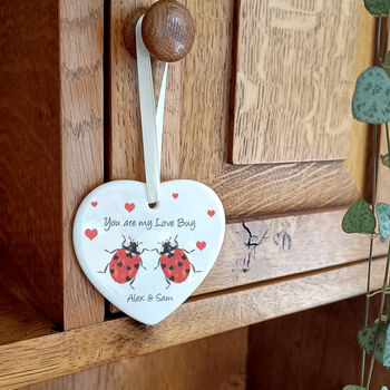 Valentine's Day Love Bug Ceramic Hanging Gift, 5 of 6