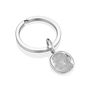 Silver Organic Dog Nose Print Keyring, thumbnail 2 of 5