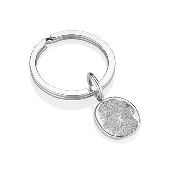 Silver Organic Dog Nose Print Keyring, 2 of 5