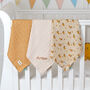 Personalised Trixie Lively Lion Three Pack Muslin Cloths, thumbnail 2 of 5